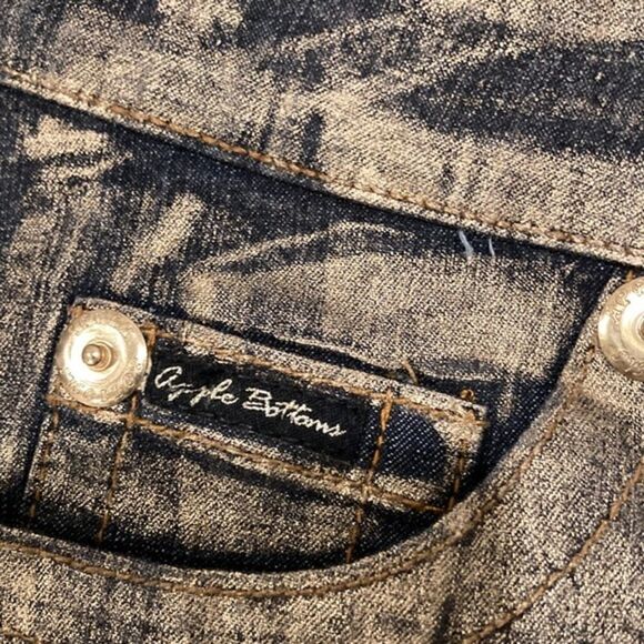 Vintage NWT authentic Apple Bottom jeans w/ gold overlay 98% cotton, 2% spandex - Picture 6 of 8